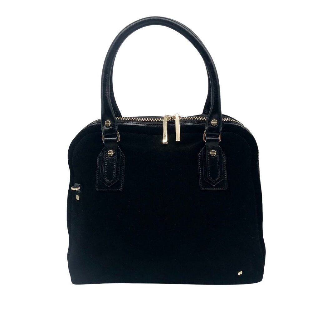 Halston Heritage Black Suede Convertible Satchel
